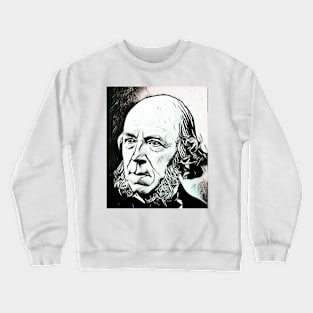 Herbert Spencer Black And White Portrait | Herbert Spencer Artwork 4 Crewneck Sweatshirt